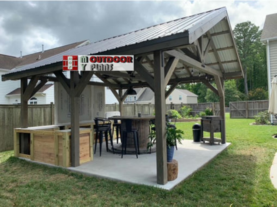 DIY Project – 16×16 Gable Pavilion | MyOutdoorPlans | Free Woodworking Plans and Projects, DIY Shed, Wooden Playhouse, Pergola, Bbq | Garden Plans | Scoop.it
