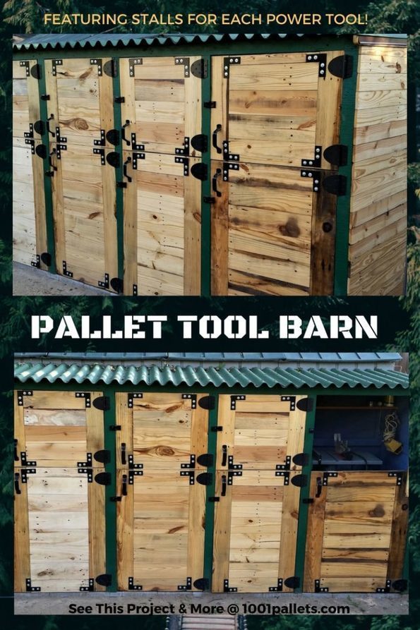 pallet stall tool shed features dutch doors 1...