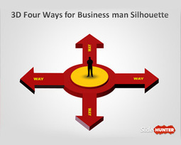 3D Four Ways for Business Man Silhouette PowerPoint Slides | Free Templates for Business (PowerPoint, Keynote, Excel, Word, etc.) | Scoop.it