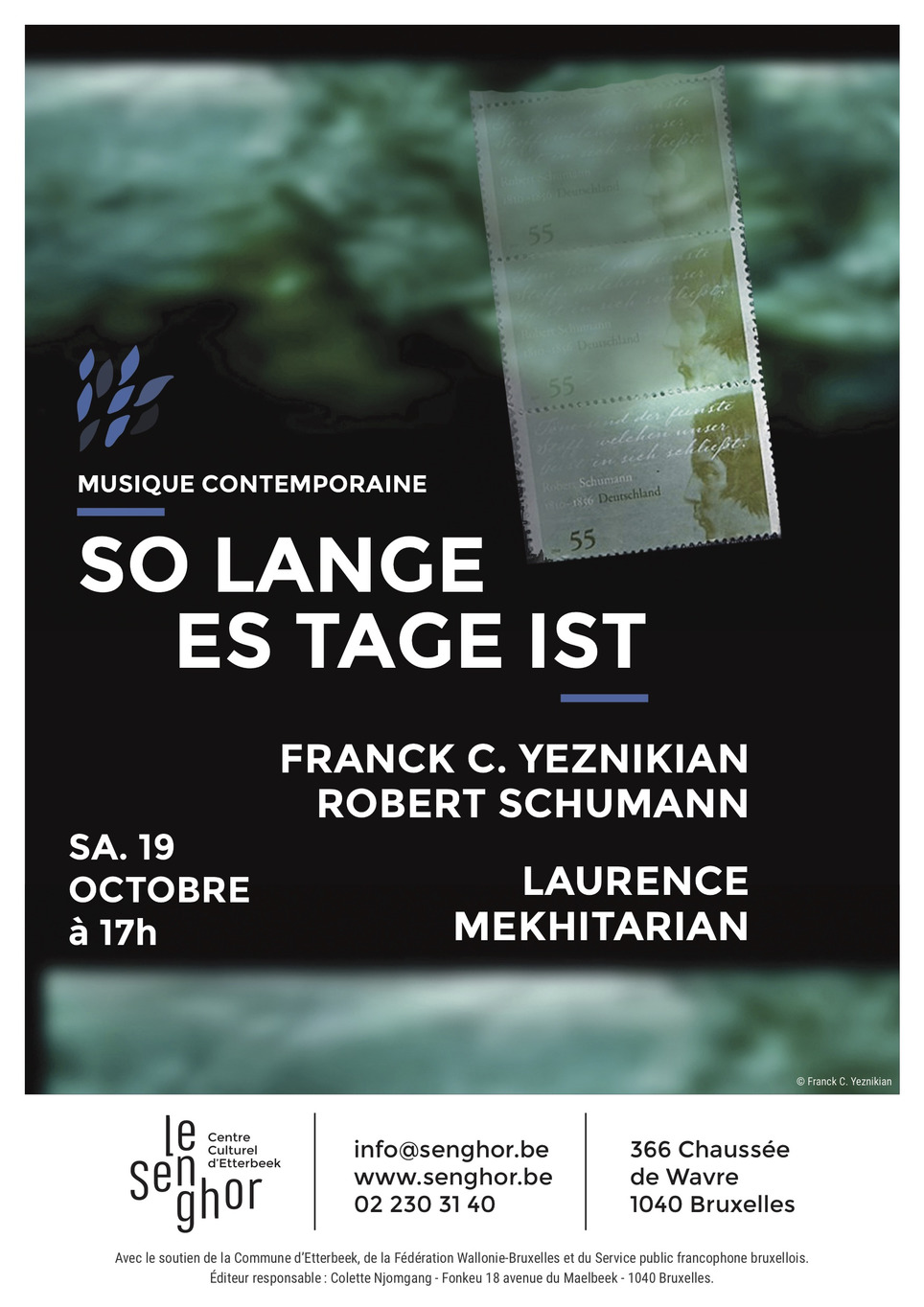 (agenda)  samedi 19 octobre, Le Senghor, Bruxelles. Schumann - Yeznikian - Mekhitarian | Muzibao | Scoop.it