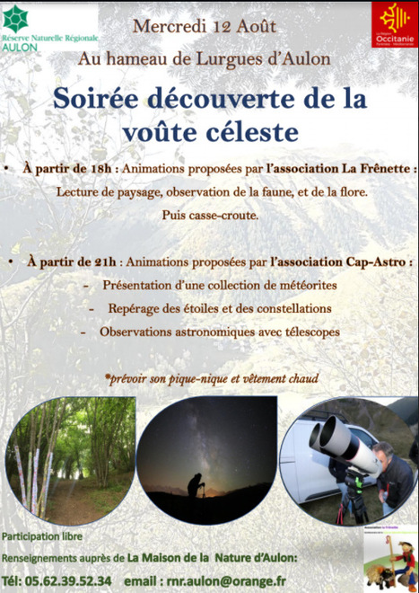 Découverte de la voûte céleste à Aulon le 12 août | Vallées d'Aure & Louron - Pyrénées | Scoop.it