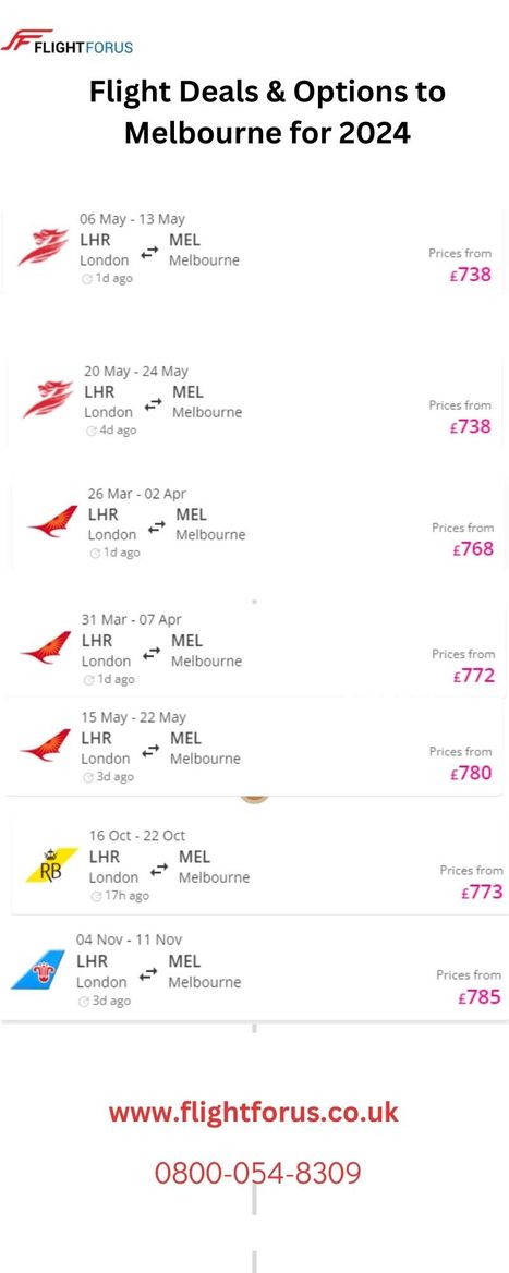 Flight Deals & Options to Melbourne for 2024 | Flight For Us | Scoop.it