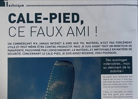 Cale-pieds ce faux amis | Gestion des risques en vol libre | Scoop.it