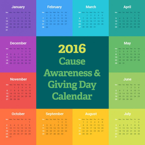2016 Cause Awareness & Giving Day Calendar | Networked Nonprofits and Social Media | Scoop.it