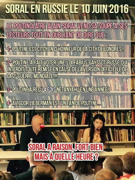 Soral en Russie : la nouvelle arnaque du poutinol&acirc;tre, par LLP | ACTUALIT&Eacute; | Scoop.it