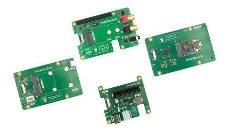 Pineboards adds four more Raspberry Pi 5 PCIe HAT+ boards with PCIe x4 slot, mPCIe socket, Coral Dual Edge TPU support, and audio ports - CNX Software | Embedded Systems News | Scoop.it