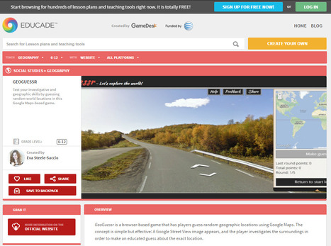 Educade | Teaching Tool | GEOGUESSR | 21st Century Tools for Teaching-People and Learners | Scoop.it