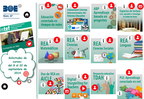 Convocatoria de cursos de Formación en Red del INTEF, segunda edición de 2014 | Blog de INTEF | E-Learning-Inclusivo (Mashup) | Scoop.it