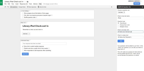 Create a Simple Check-out/ Check-in System With Google Forms | Time to Learn | Scoop.it