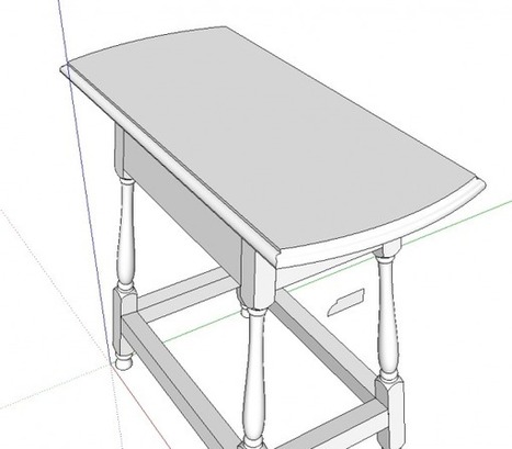 A Colonial Drop Leave Tavern Table--Dealing With Intersecting Curves | SketchUp | Scoop.it