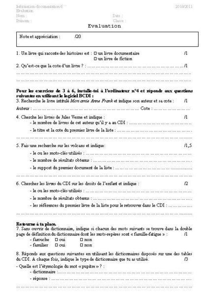 Evaluation Affaire Caius 6Eme