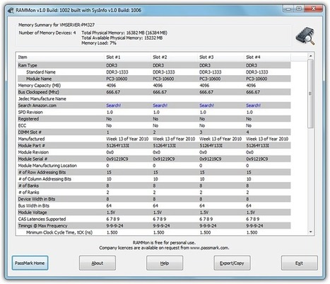 PassMark RAMMon - Identify RAM type, speed & memory timings | Best Freeware Software | Scoop.it