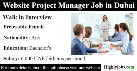 Walk In Interview For Website Project Manager J - walk in interview for website project manager job in dubai highlyjobs com