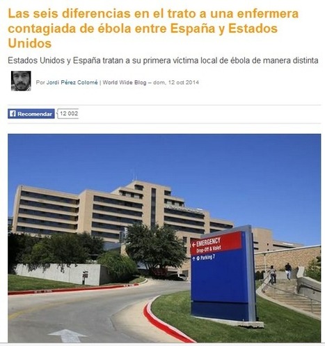 Las 6 diferencias en el trato a una enfermera contagiada de ébola entre España y EEUU | PIENSA en VERDE | Scoop.it