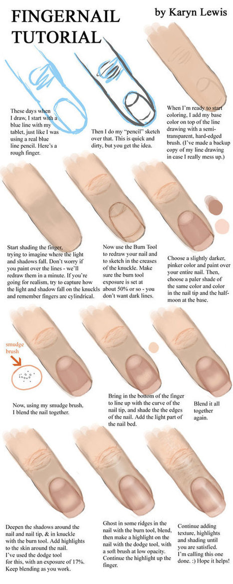 How to paint fingernails... | Drawing References and Resources | Scoop.it