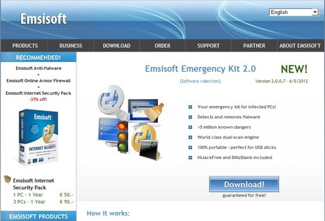 Emsisoft Free Emergency Kit: portable malware scanner | Free removal of malware | ICT Security Tools | Scoop.it