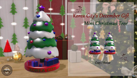 Mini Christmas Tree Korea City December 2025 Group Gift by AMORE | Teleport Hub - Second Life Freebies | Second Life Freebies | Scoop.it