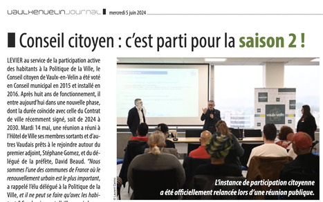 Vaulx-en-Velin. Conseil citoyen : c’est parti pour la saison 2 ! | Labo Cités - L'actualité de la politique de la ville en Auvergne-Rhône-Alpes | Scoop.it