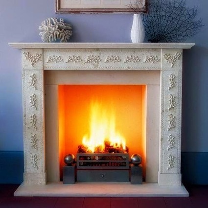 Limestone Fireplace Mantel In Fireplace Glass Doors Scoop It