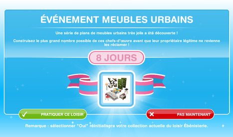 Sims FreePlay : Quête Événementielle Meubles Urbains << L'UniverSims | Les Sims | Scoop.it
