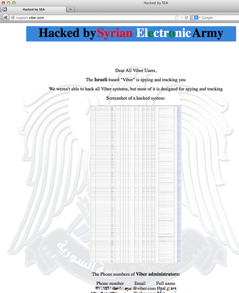 Viber has been hacked by the Syrian Electronic Army | A New Society, a new education! | Scoop.it