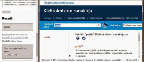 Satunnaissana Kielitoimiston sanakirjasta | 1Uutiset - Lukemisen tähden | Scoop.it
