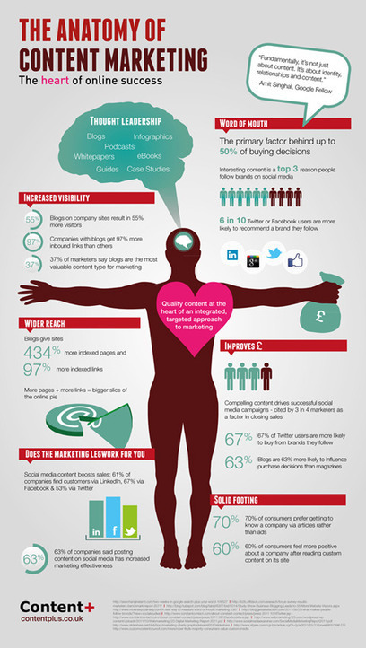 The anatomy of content marketing - the heart of online success - Infographics | Content Curation and Marketing | Scoop.it