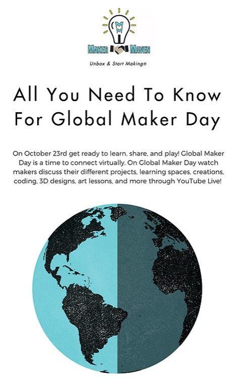 All You Need To Know For Global Maker Day - Maker Maven | iPads, MakerEd and More  in Education | Scoop.it