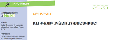 IA et formation : prévenir les risques juridiques - 10 et 11 juin 2025 distanciel | L' IA en formation | Scoop.it