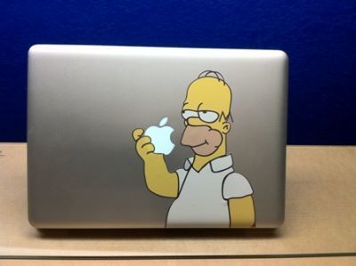 Mac Book Pro Homer Simpson Eating Apple Decal macbook | The simpsons | Scoop.it