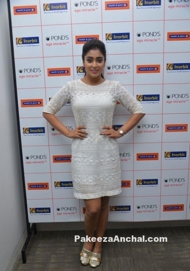 Shriya Saran in White Netted Knee Length Skirt at Ponds Age Miracle Promotion | Indian Fashion Updates | Scoop.it