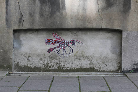 Micro-insectes, mini clitoris et bonhommes riquiquis… Quand le street art se fait tout petit | Variétés entomologiques | Scoop.it