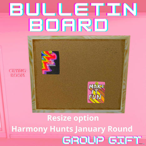 Bulletin Board January 2022 Group Gift by Harmony Hunts | Teleport Hub - Second Life Freebies | Second Life Freebies | Scoop.it