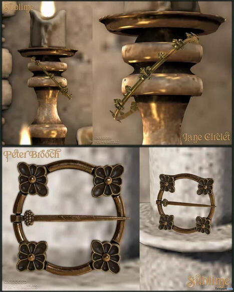 Jane Circlet & Peter Brooch October 2026 Group Gift by SUBLIME | Teleport Hub - Second Life Freebies | Second Life Freebies | Scoop.it