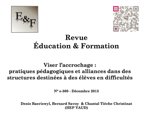 Education & Formation e-300 : Viser l'accrochage. Une étude suisse qui décrit les alliances pédagogiques en faveur des élèves en décrochage | E-Learning-Inclusivo (Mashup) | Scoop.it