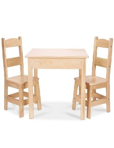 Kidkraft Natural Rectangle Table 2 Chair