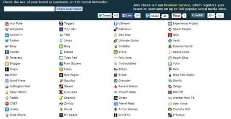Check Usernames, comprueba la disponibilidad de un nombre de usuario en 160 redes sociales | TIC & Educación | Scoop.it