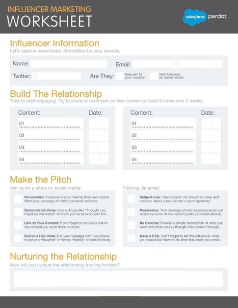 Why Influencer Marketing Matters [Worksheet] - Pardot | Public Relations & Social Marketing Insight | Scoop.it