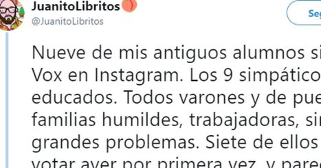 El hilo de un profesor andaluz sobre los votantes de Vox que fueron sus alumnos y que da mucho que pensar | Religiones. Una visión crítica | Scoop.it
