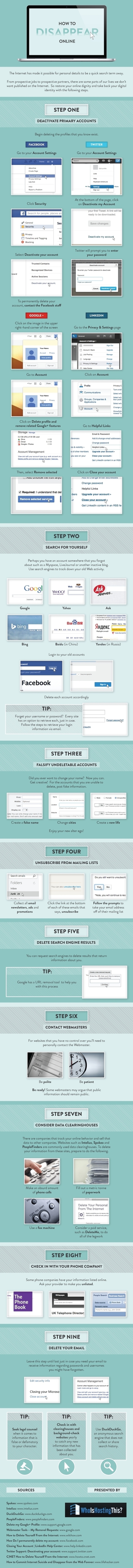 How to Disappear from the Internet [INFOGRAPHIC] | SocialMedia_me | Scoop.it