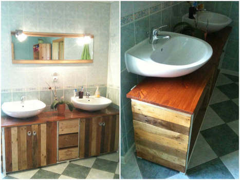 Bathroom Pallet & Wine Boxes Furniture / Meuble De Salle De Bain | 1001 Pallets ideas ! | Scoop.it