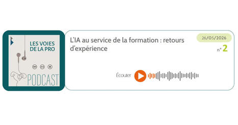 Les Voies de la Pro, &eacute;pisode n&deg;2 : &laquo; L'IA au service de la formation : retours d'exp&eacute;rience &raquo; | Comp&eacute;tences num&eacute;riques - IA | Scoop.it