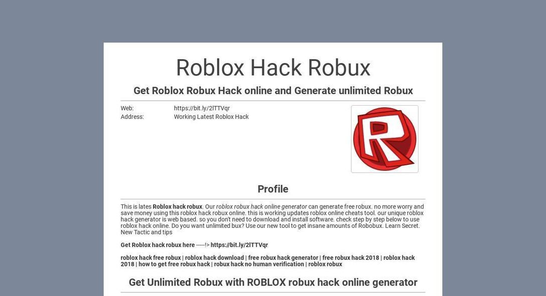 roblox robux hack 2018