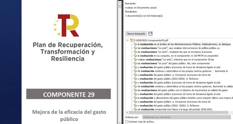 ¿Aparece la EVALUACIÓN en el Plan de Recuperación, Transformación y Resiliencia en su COMPONENTE 29? | Evaluación de Políticas Públicas - Actualidad y noticias | Scoop.it
