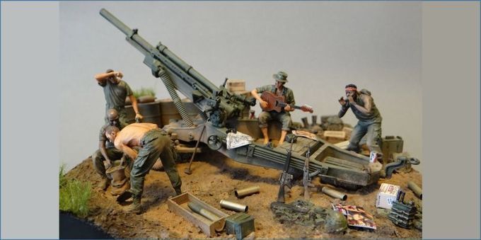 Vietnam War Trench blues 54mm model diorama | M...