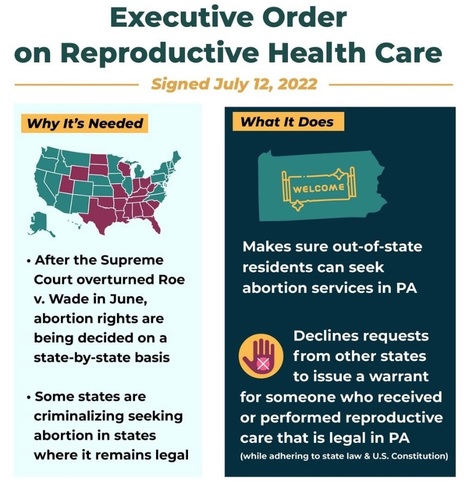 Gov. Wolf Signs Executive Order Protecting Out-of-State Patients Seeking Abortions in Pennsylvania | Newtown News of Interest | Scoop.it