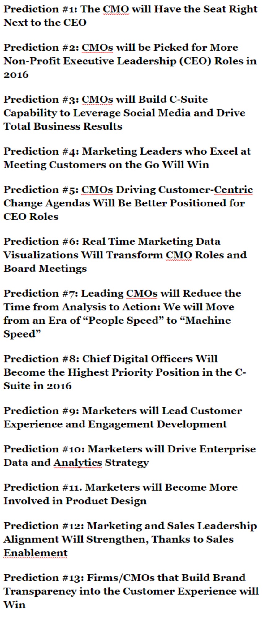 CEOs, CMOs, And Executive Recruiters Make Predictions For Marketing Leaders in 2016 - Forbes | The MarTech Digest | Scoop.it