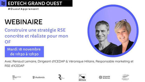 18/11/25 - Webinaire - Construire une stratégie RSE concrète et réaliste pour mon organisme de formation  | Formation : Innovations et EdTech | Scoop.it