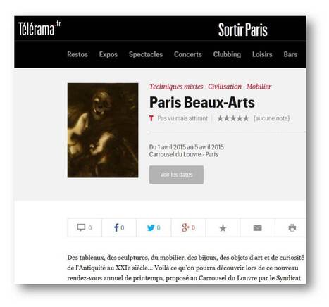 Telerama / Sortir | Paris Beaux-Arts | Scoop.it
