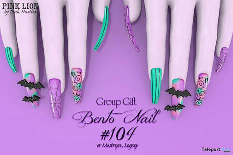 Halloween Pink Lion Bento Nails #104 October 2021 Group Gift by Pink Hustler | Teleport Hub - Second Life Freebies | Second Life Freebies | Scoop.it